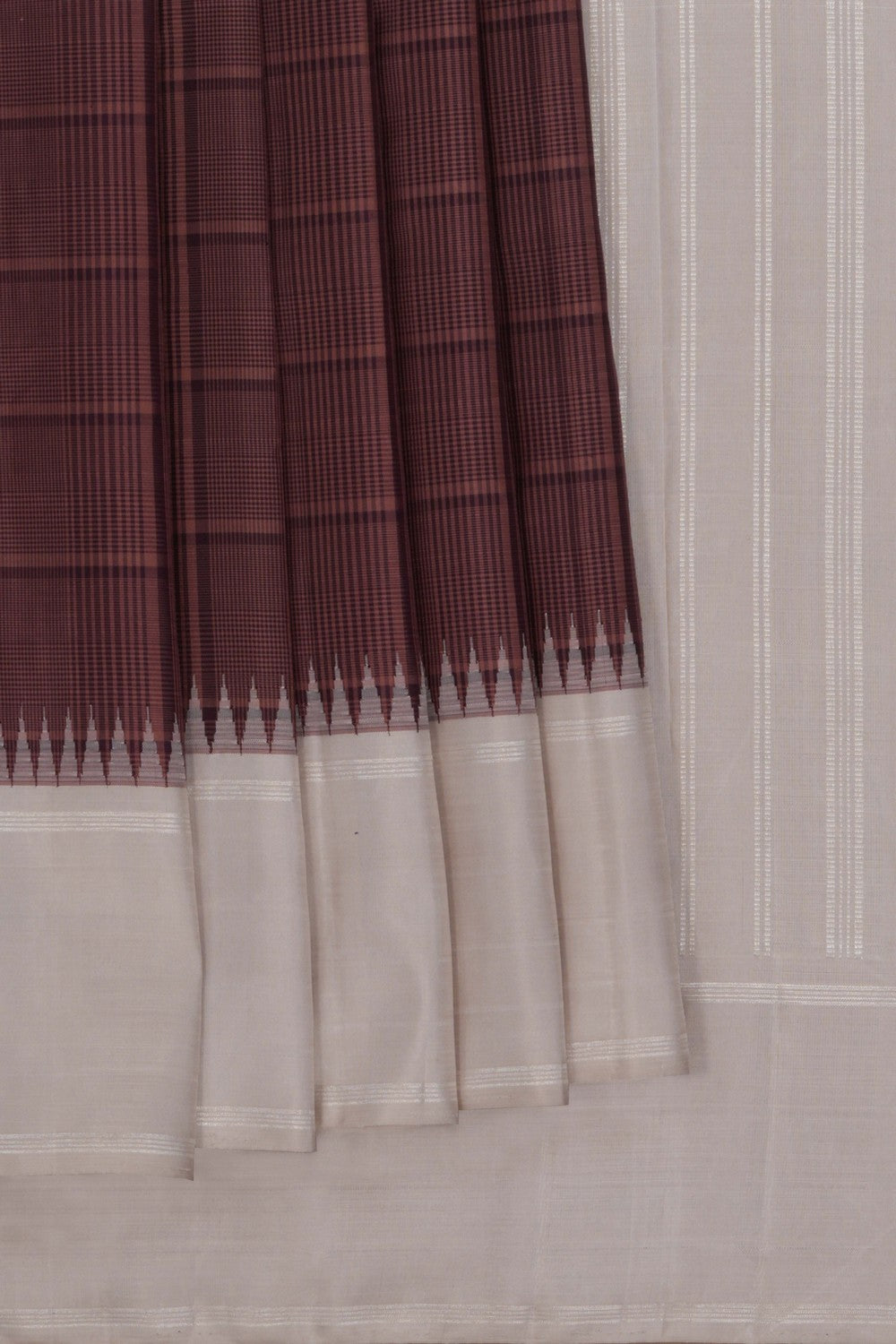 Image of Arani Silk Brown Saree